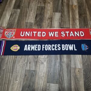 Lockheed Martin Armed Forces Bowl Scarf Military/ Purple Heart 60 In‎ Lot Of Two
